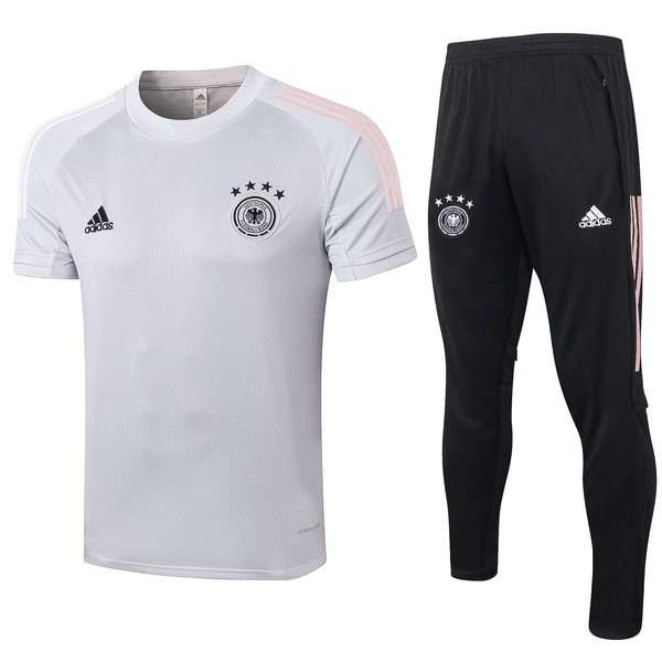 Trainingsshirt Deutschland Komplett Set 2020 Grau Schwarz